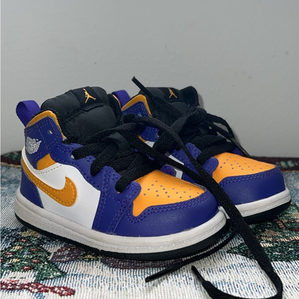 Nike Kids Sneakers - Black, Purple, and Orange